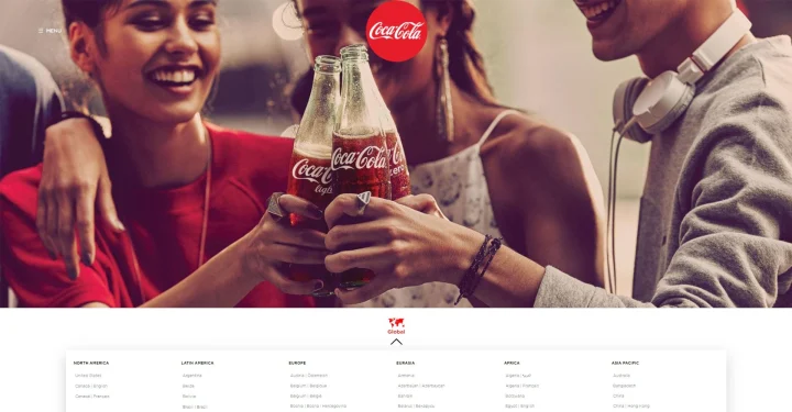 Coca Cola Website Owned Media